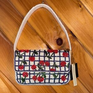 Cherry Beaded Handbag Purse